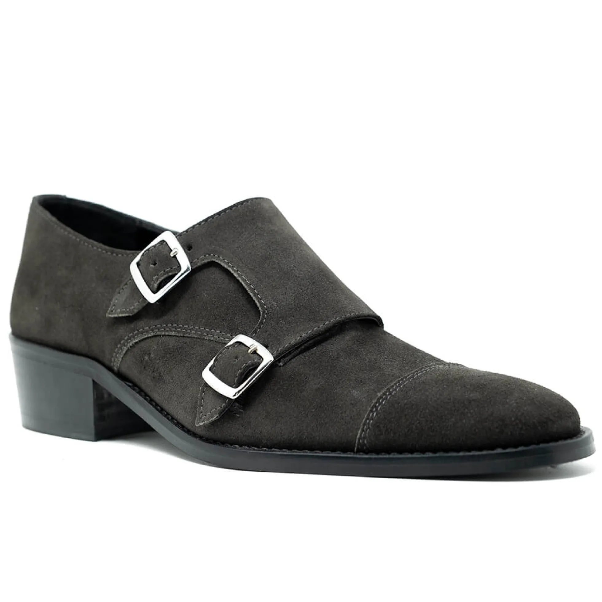 Walk London Hoxton Monk Strap Shoe Grey Best Sale