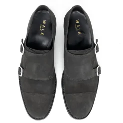 Walk London Hoxton Monk Strap Shoe Grey Best Sale