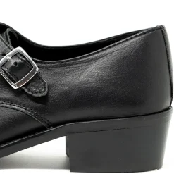Walk London Hoxton Monk Strap Shoe Black Leather Best Sale