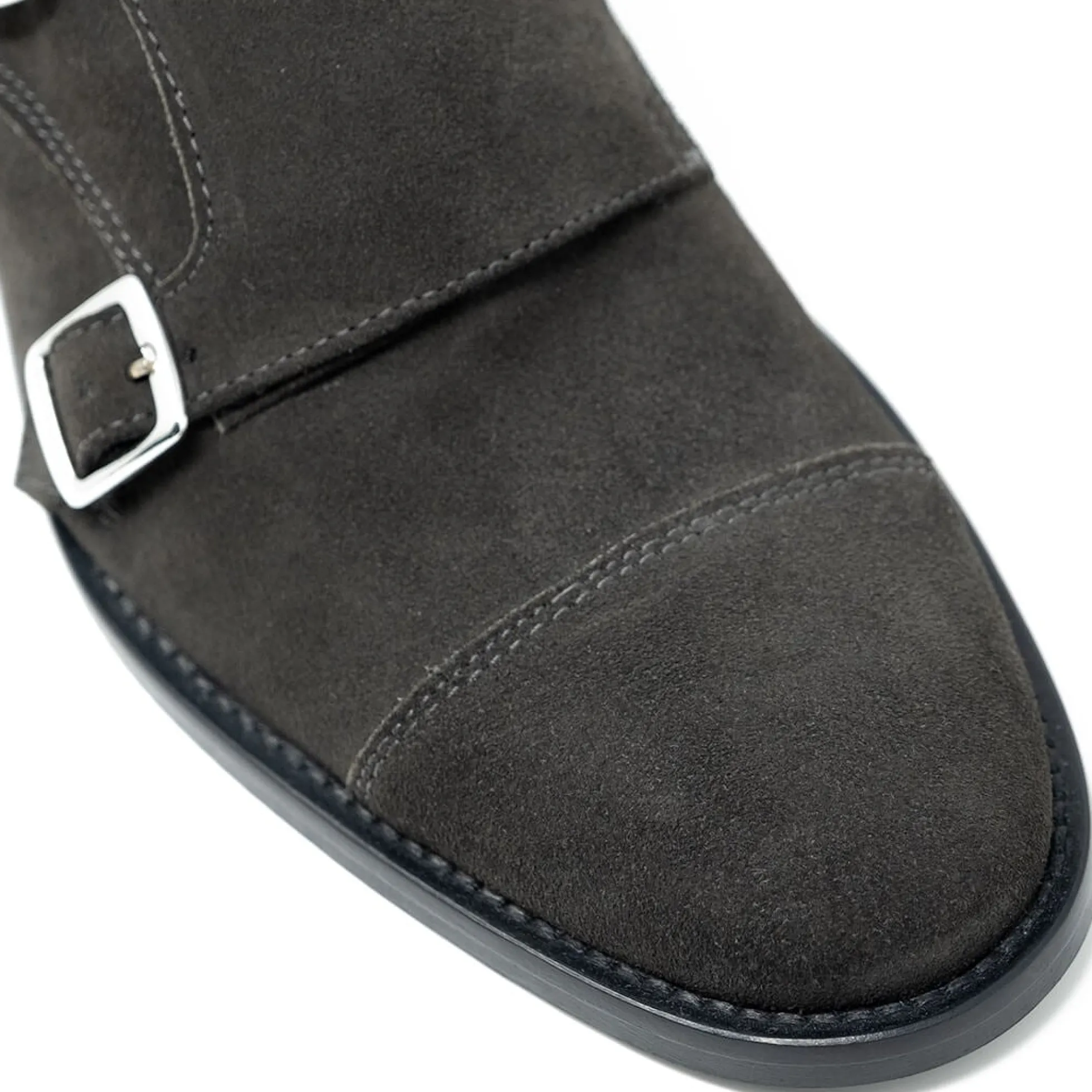 Walk London Hoxton Monk Strap Shoe Grey Best Sale