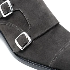 Walk London Hoxton Monk Strap Shoe Grey Best Sale