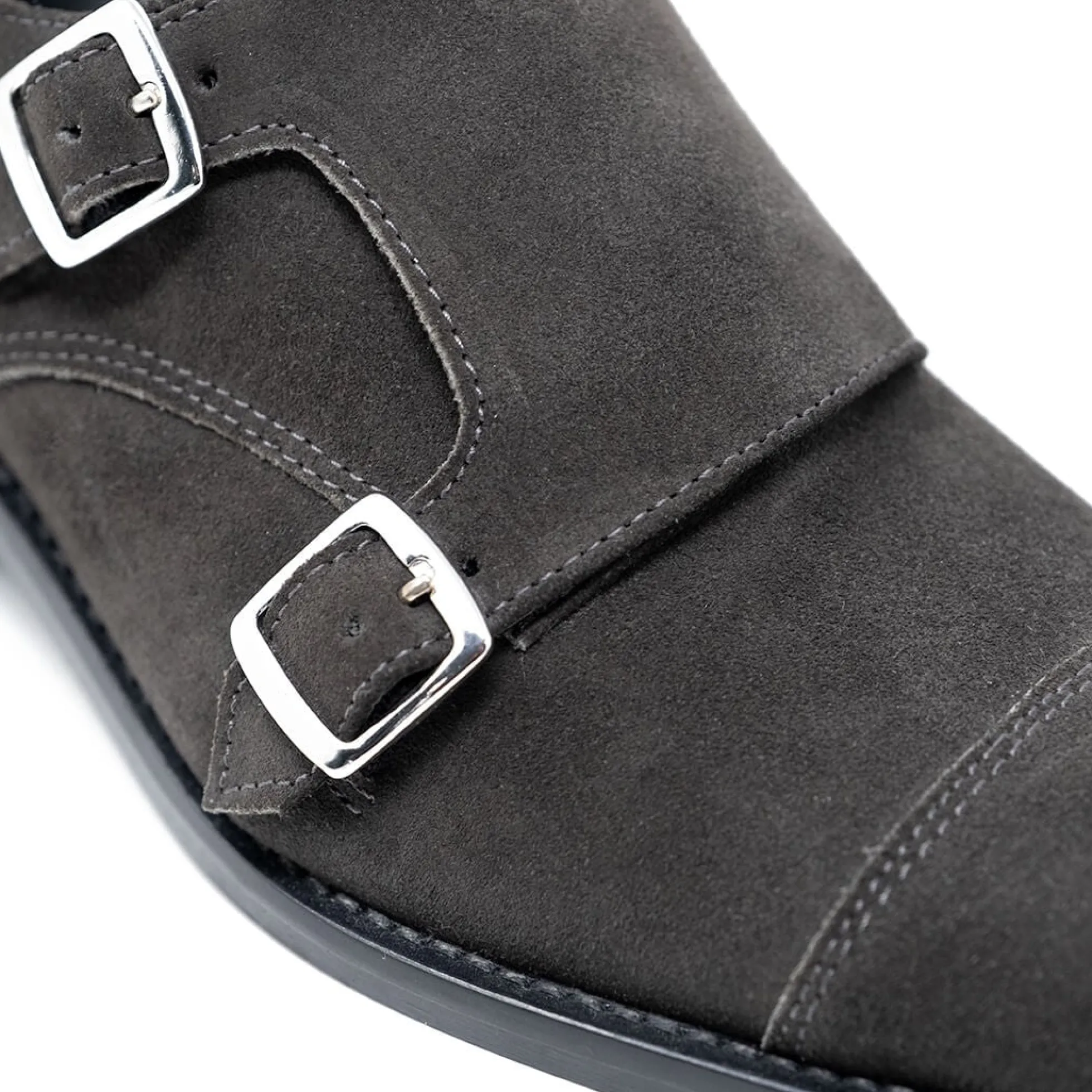 Walk London Hoxton Monk Strap Shoe Grey Best Sale