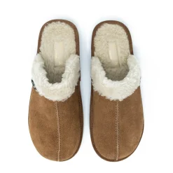 Walk London Isla Slipper Tan Suede New