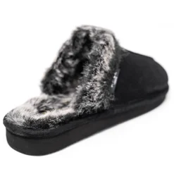Walk London Isla Slipper Black Suede Outlet