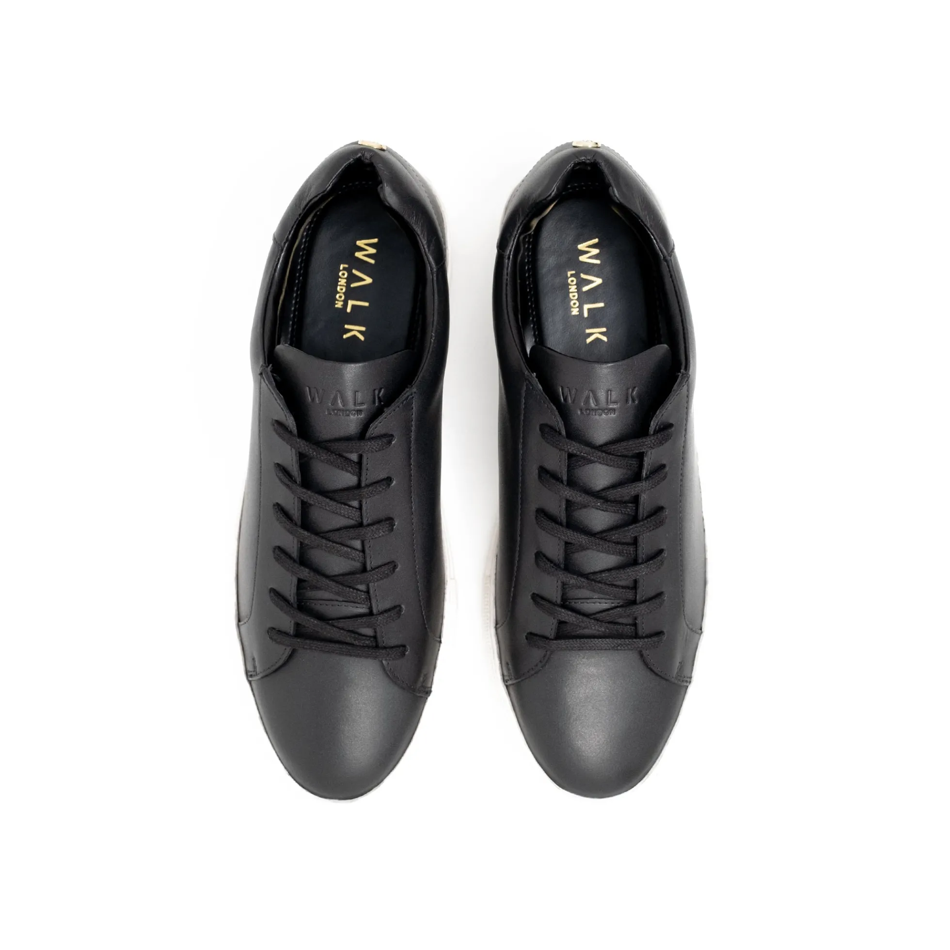 Walk London Kensington Sneaker Black Leather Outlet