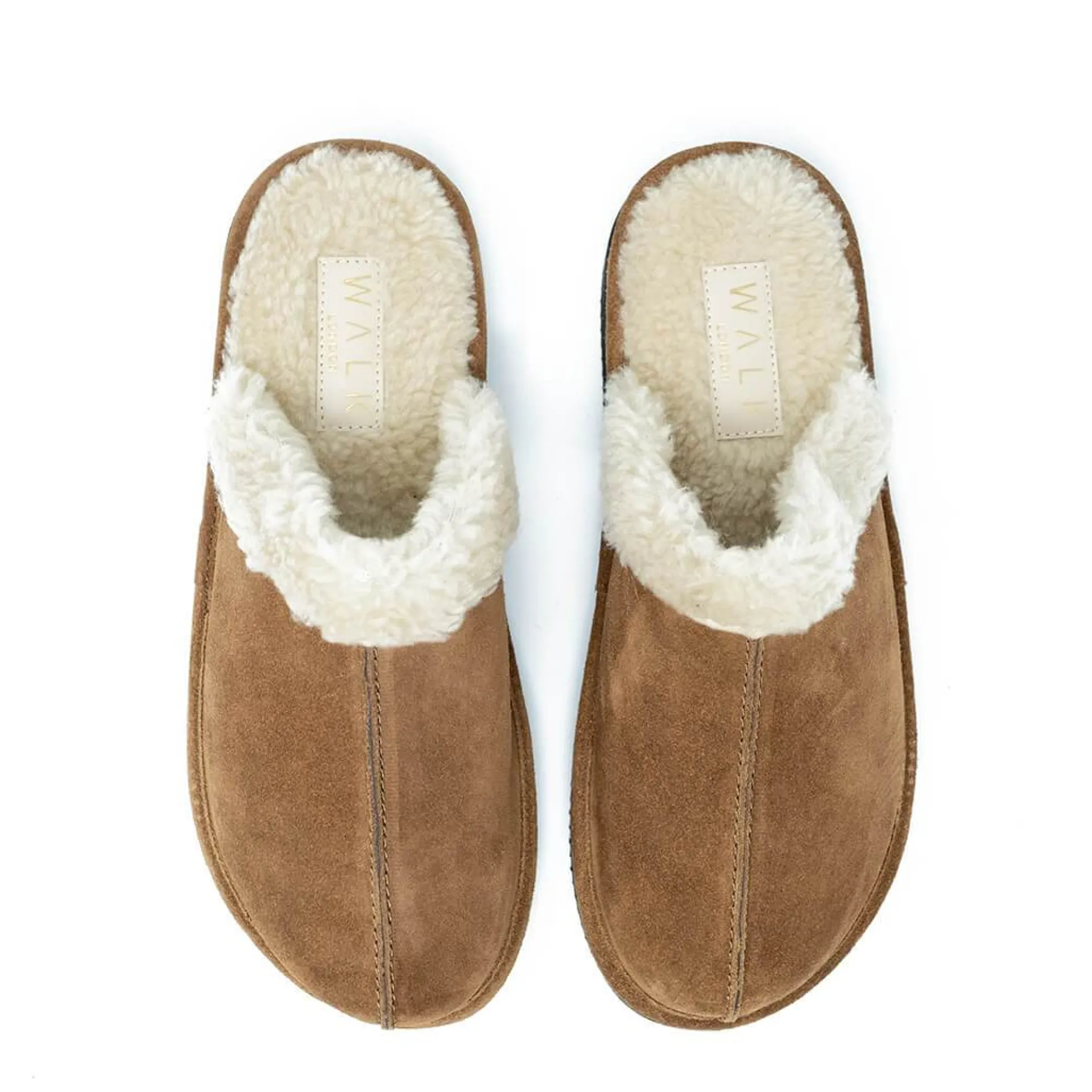 Walk London Leyton Slipper Tan Suede New