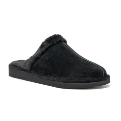 Walk London Leyton Slipper Black Suede Clearance