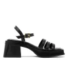 Walk London Lily Ankle Strap Heel Sandal Black Fashion