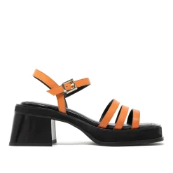 Walk London Lily Ankle Strap Heel Sandal Orange Best