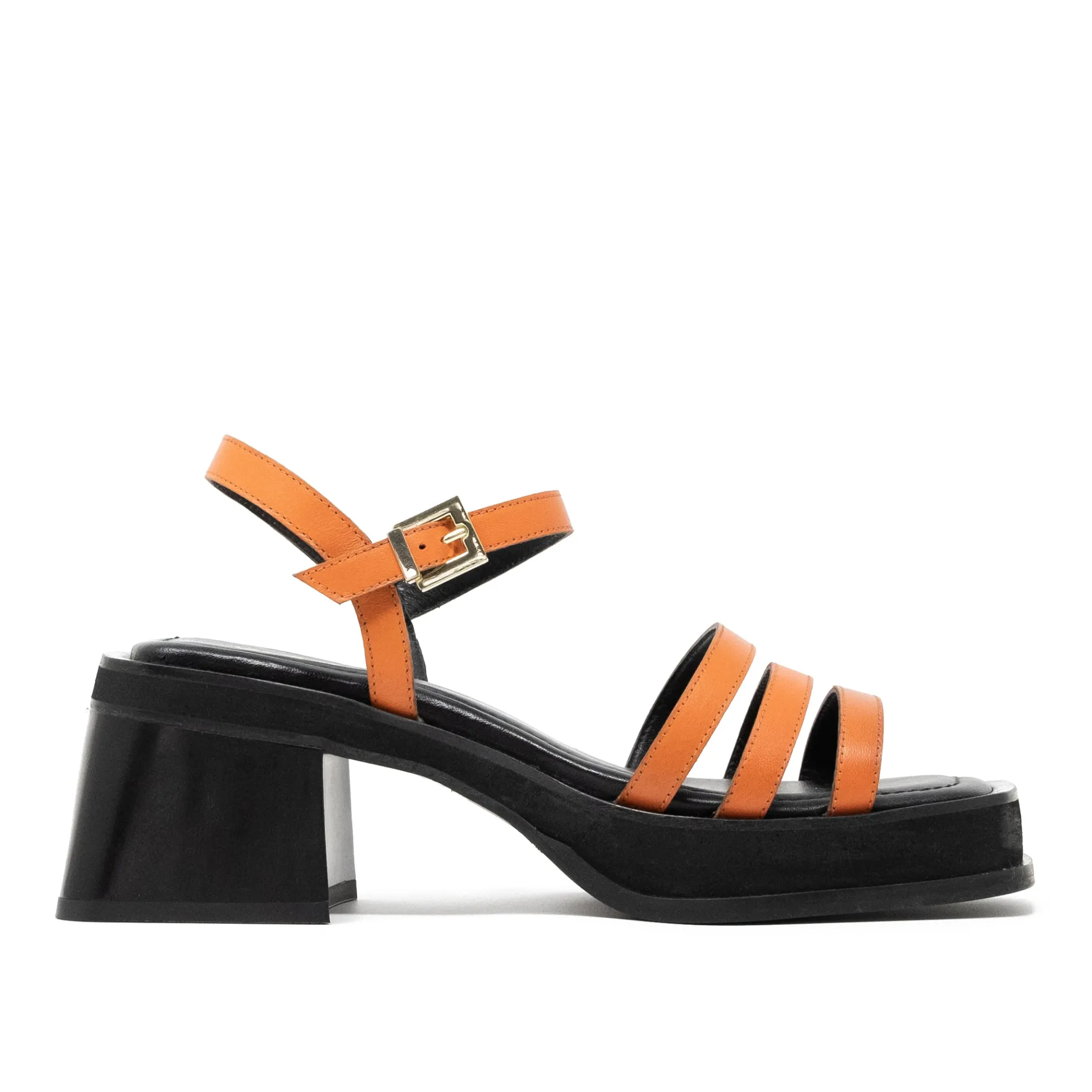 Walk London Lily Ankle Strap Heel Sandal Orange Best