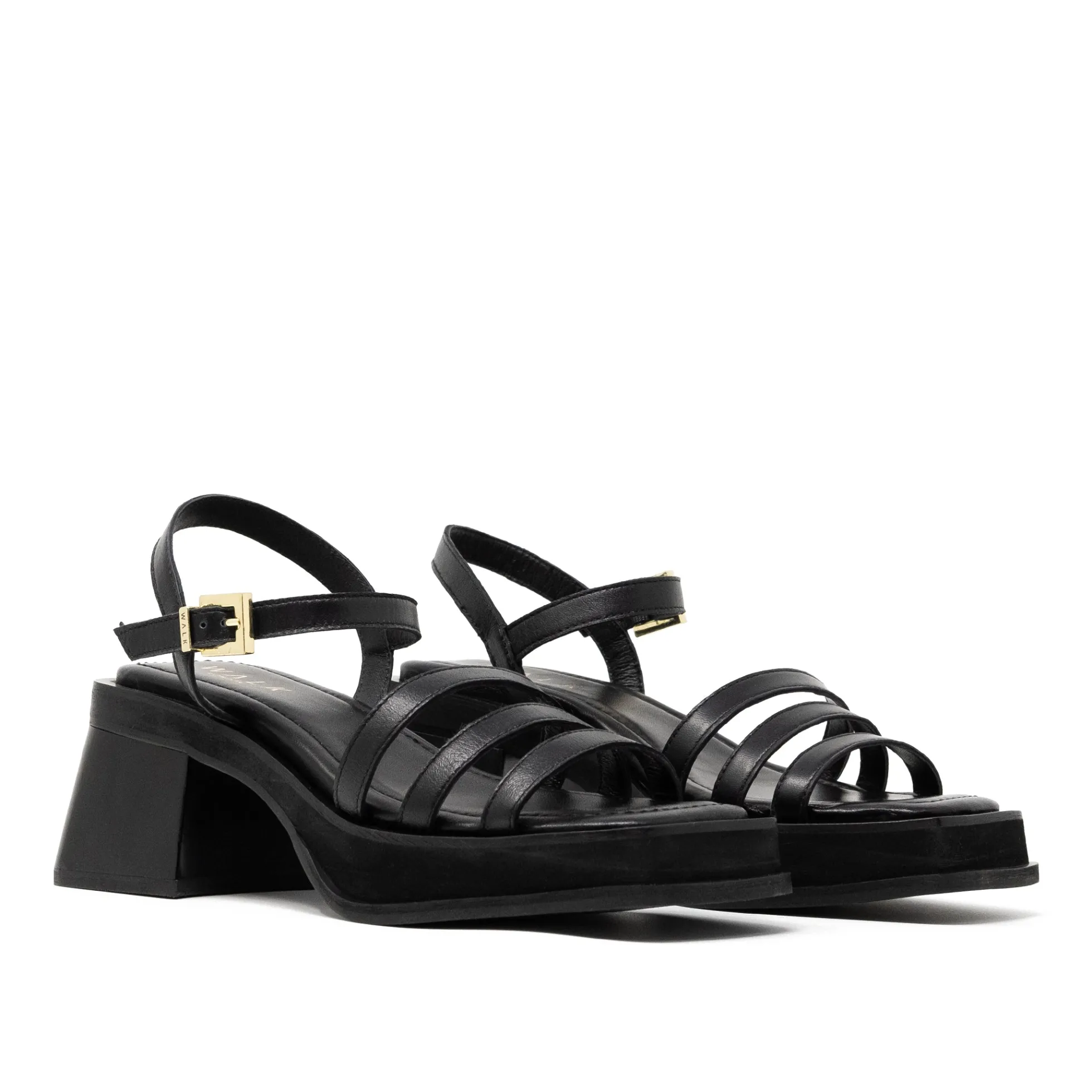 Walk London Lily Ankle Strap Heel Sandal Black Cheap