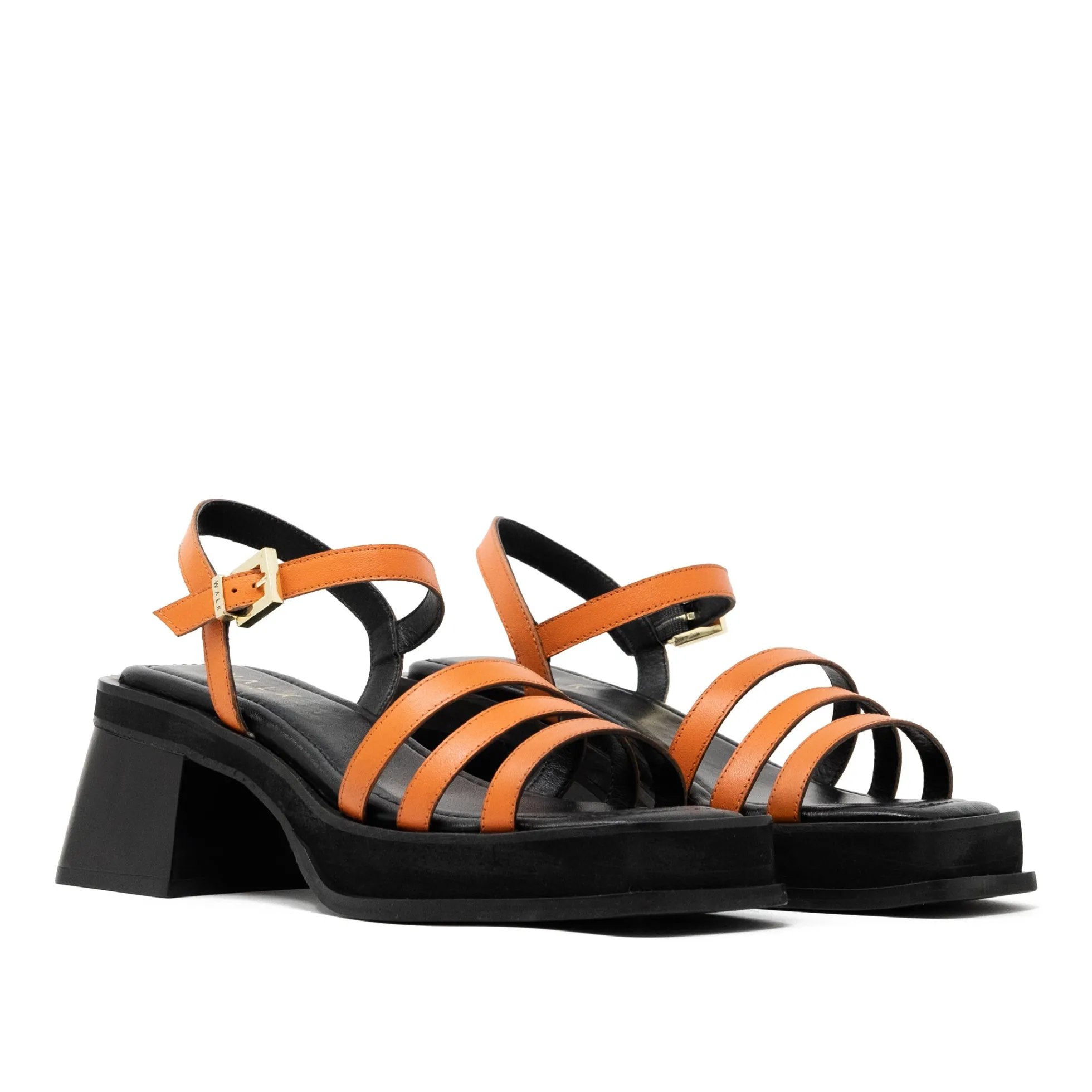 Walk London Lily Ankle Strap Heel Sandal Orange Best