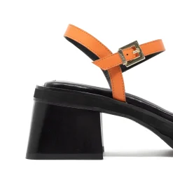 Walk London Lily Ankle Strap Heel Sandal Orange Best