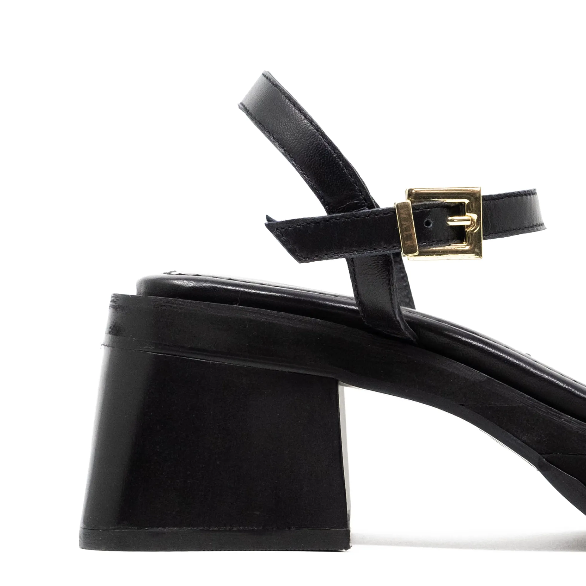 Walk London Lily Ankle Strap Heel Sandal Black Fashion