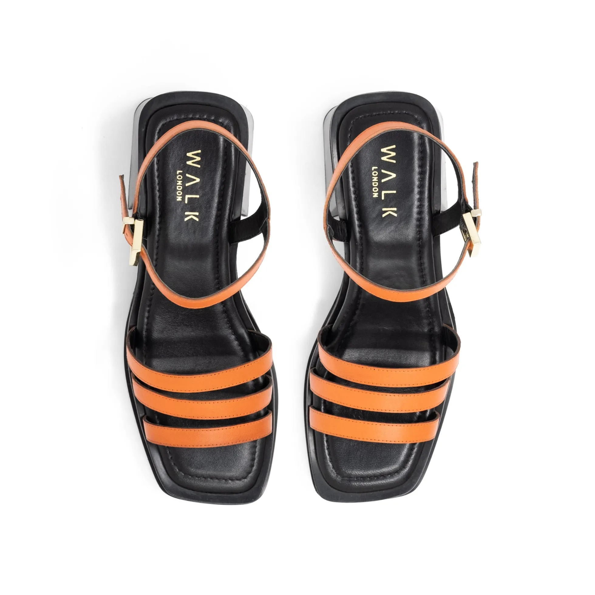 Walk London Lily Ankle Strap Heel Sandal Orange Online