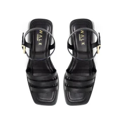 Walk London Lily Ankle Strap Heel Sandal Black Cheap
