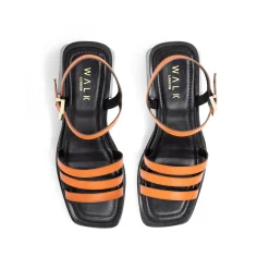 Walk London Lily Ankle Strap Heel Sandal Orange Best