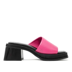 Walk London Lily Mule Heel Sandal Pink Discount