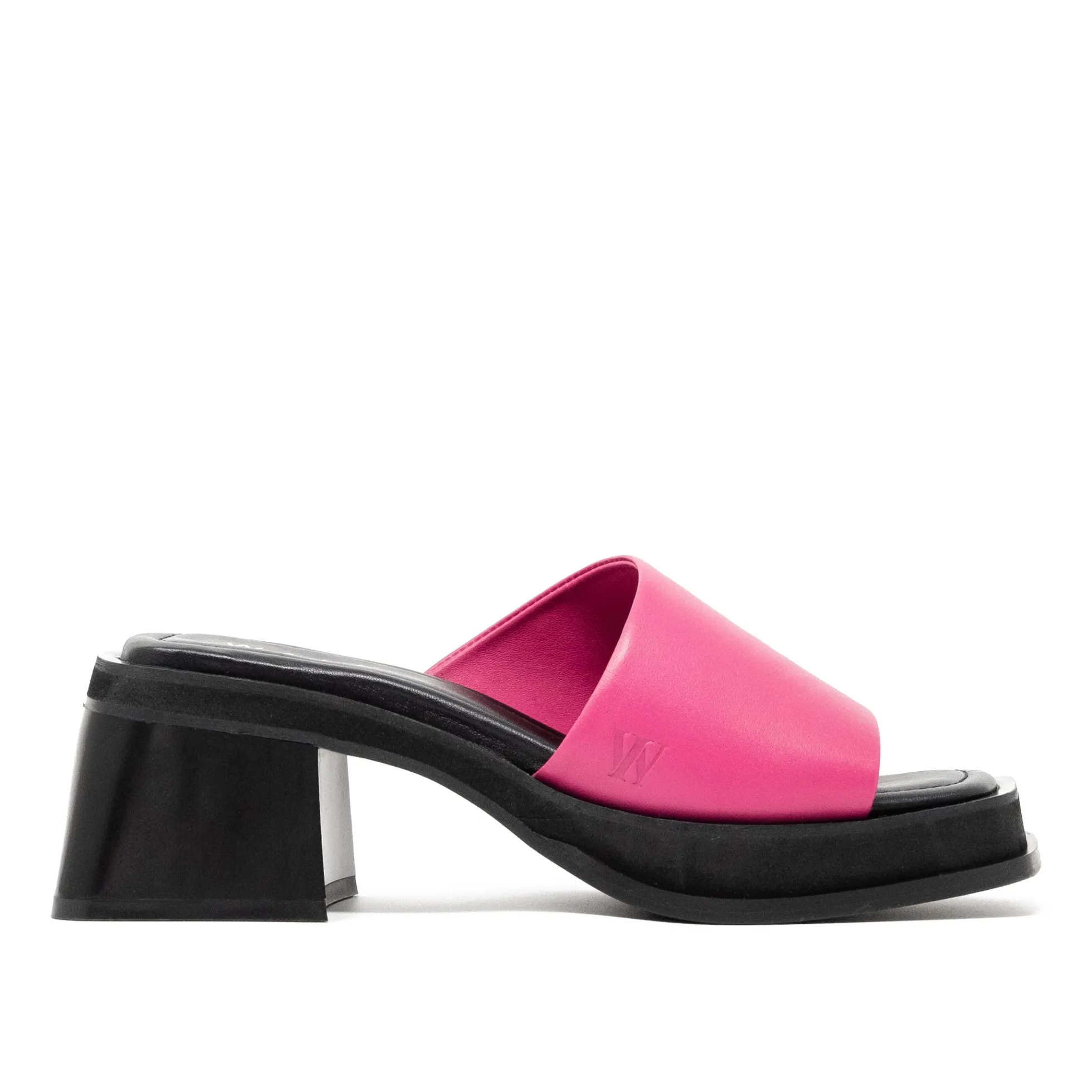 Walk London Lily Mule Heel Sandal Pink Discount