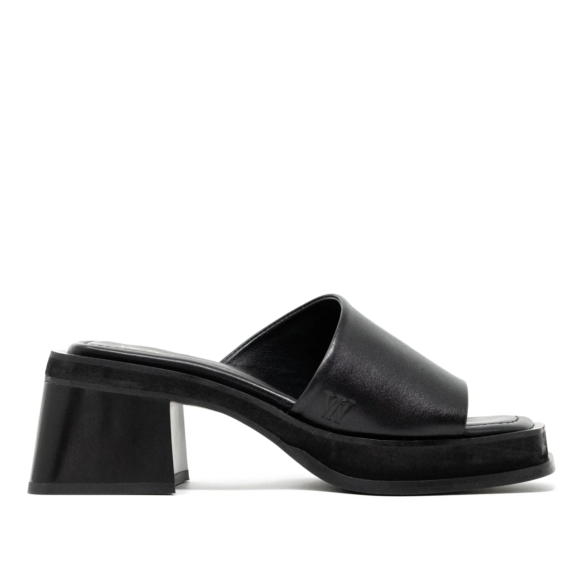 Walk London Lily Mule Heel Sandal Black Best Sale