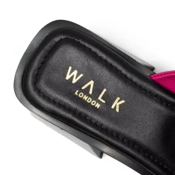 Walk London Lily Mule Heel Sandal Pink Fashion