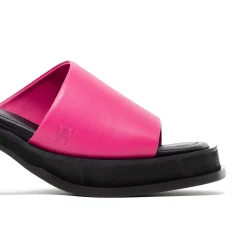 Walk London Lily Mule Heel Sandal Pink Discount