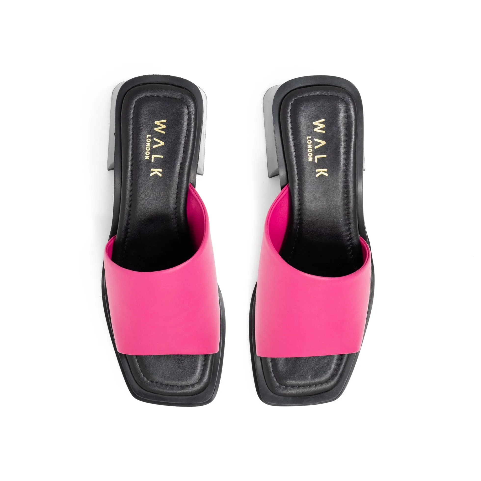 Walk London Lily Mule Heel Sandal Pink Discount
