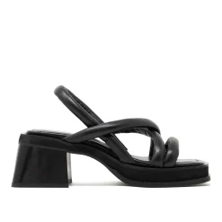 Walk London Lily Padded Heel Sandal Black Fashion