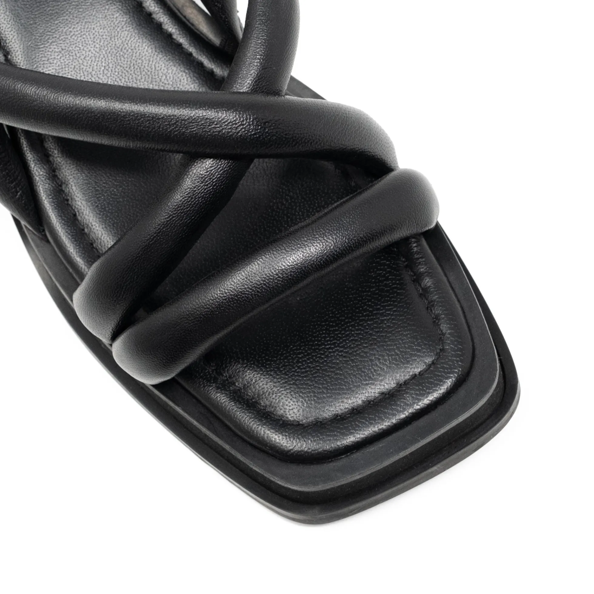 Walk London Lily Padded Heel Sandal Black Fashion