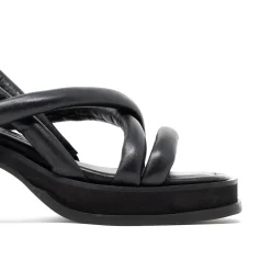 Walk London Lily Padded Heel Sandal Black Fashion