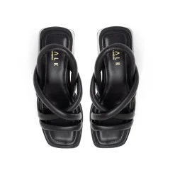 Walk London Lily Padded Heel Sandal Black Fashion