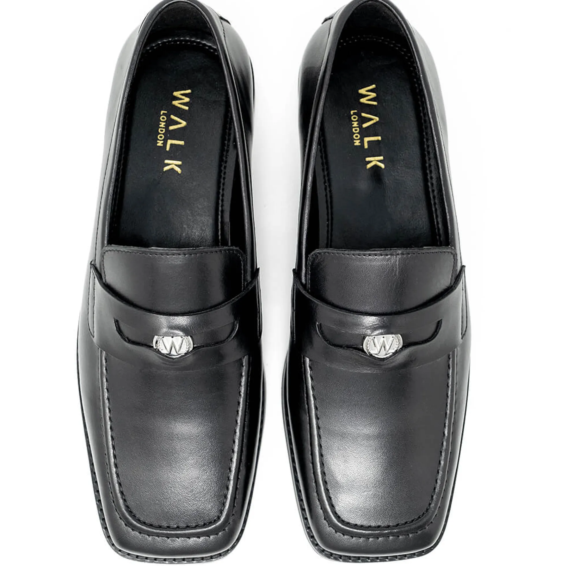 Walk London Luther Penny Loafer Black Cheap