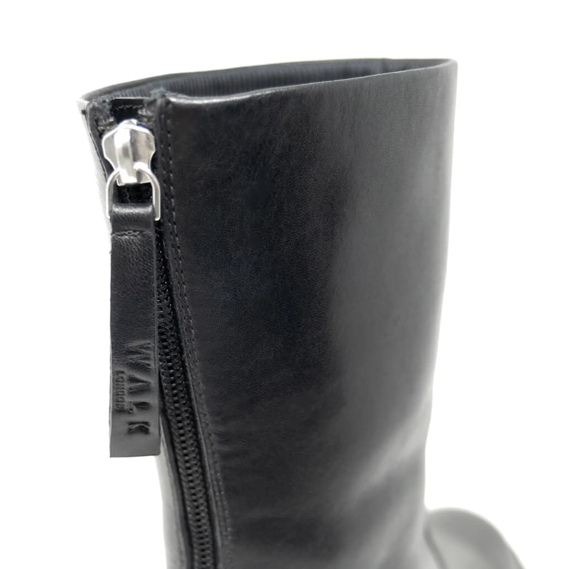 Walk London Margot Zip Boot Black Leather Cheap
