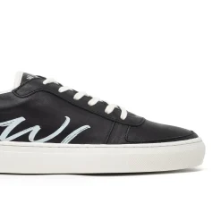 Walk London Miami Sneaker Black Leather New