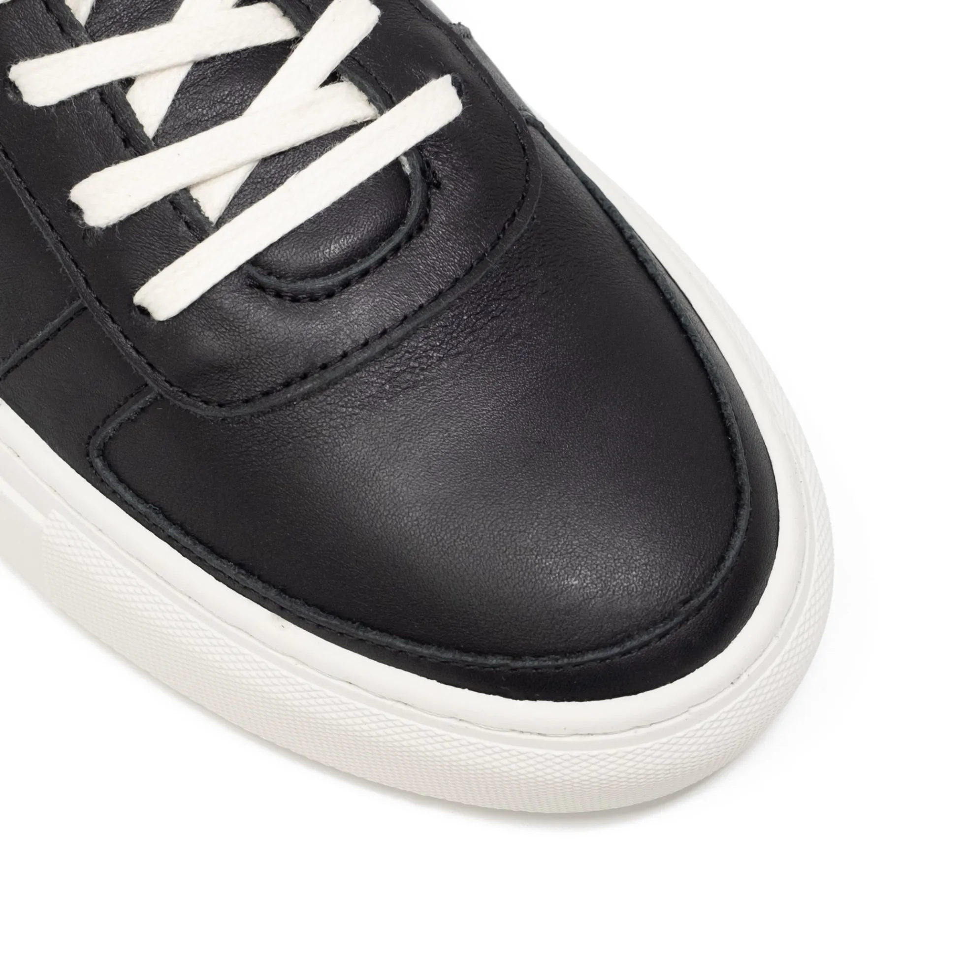 Walk London Miami Sneaker Black Leather New