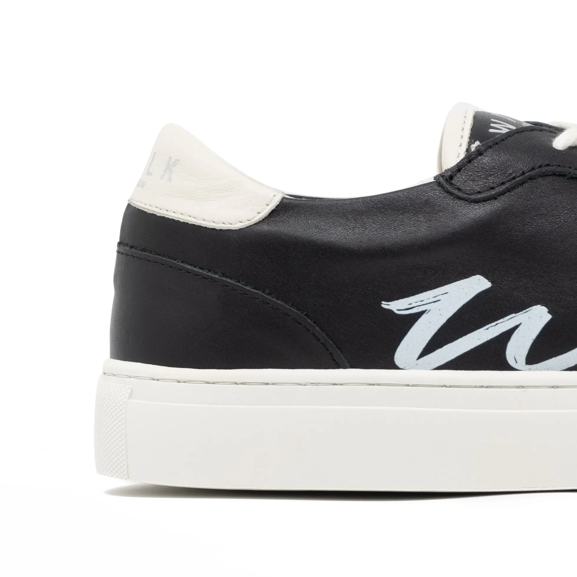 Walk London Miami Sneaker Black Leather New