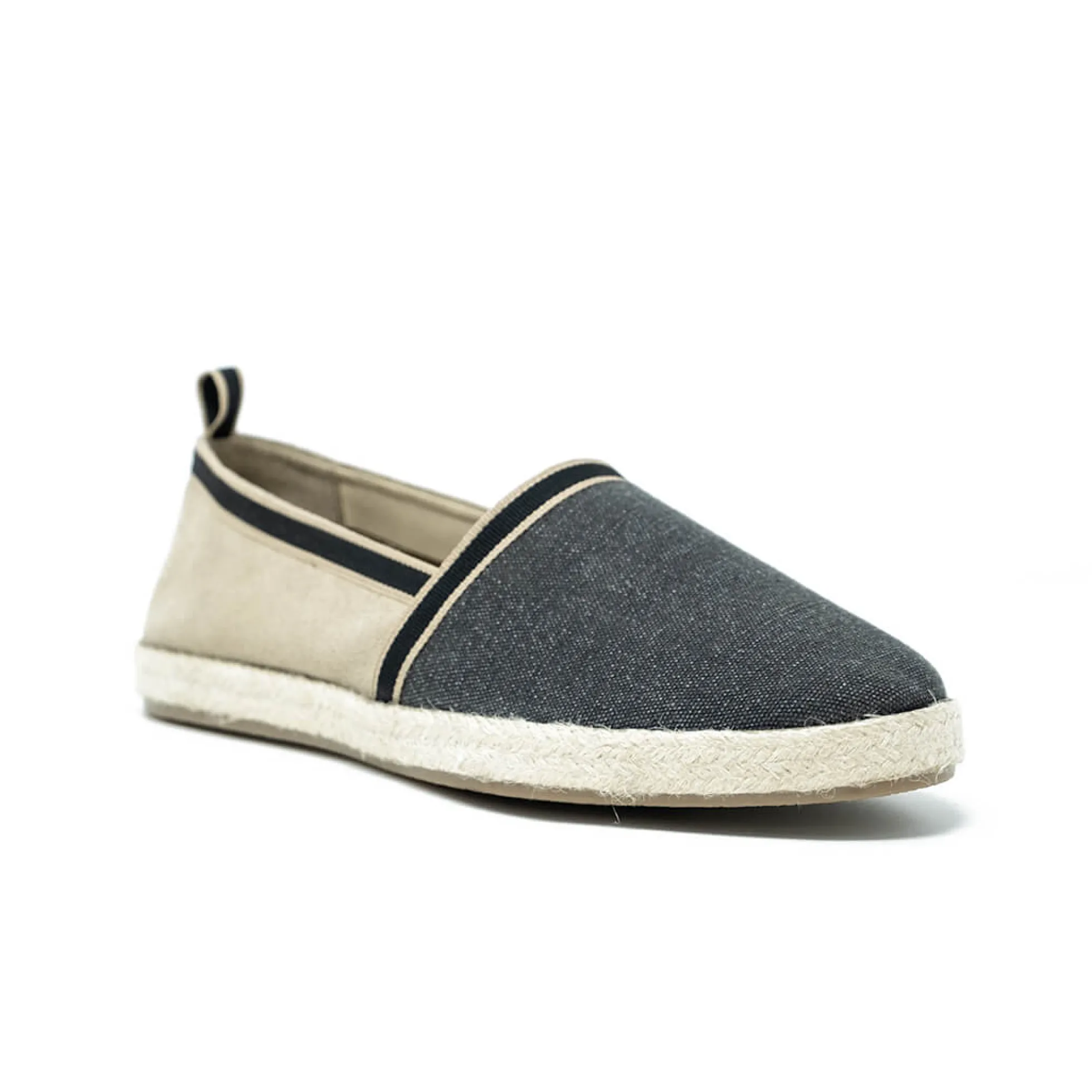 Walk London Nappa Espadrille Black Canvas Cheap
