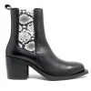 Walk London Nola Chelsea Boot Black & Snake Flash Sale