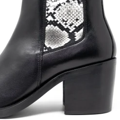 Walk London Nola Chelsea Boot Black & Snake Flash Sale