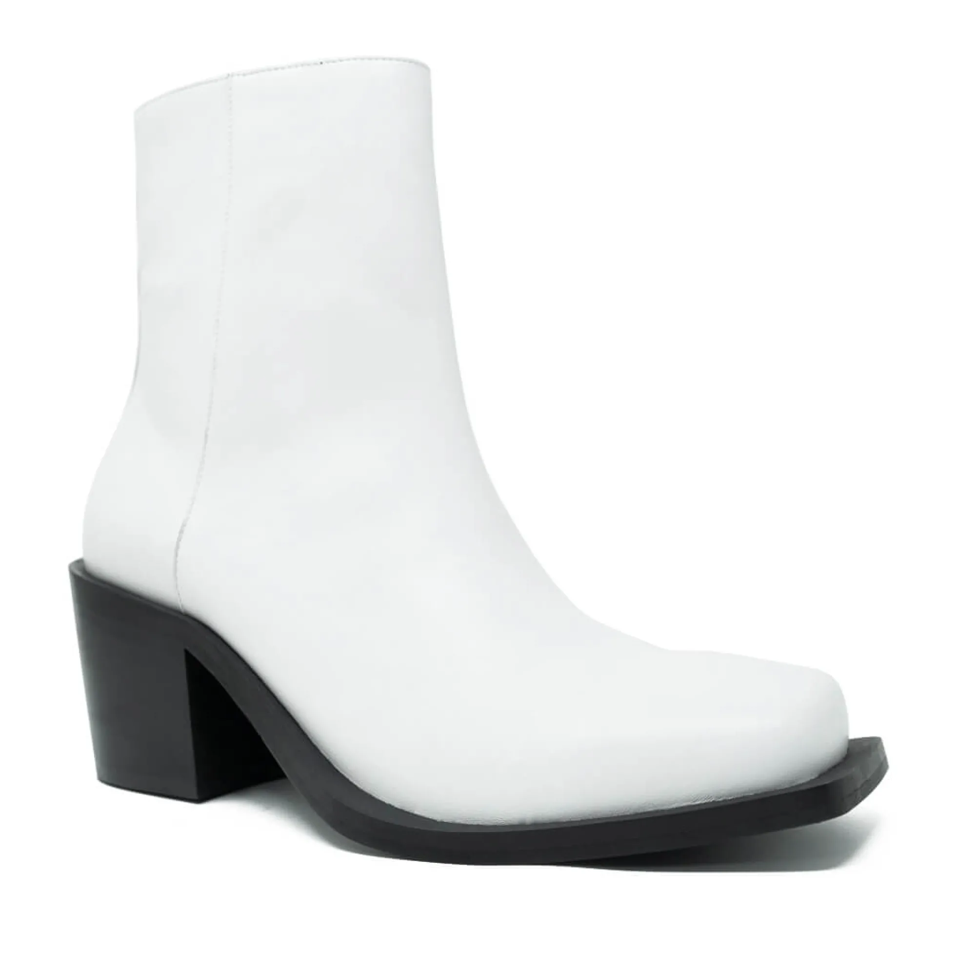 Walk London Nola Inside Zip Western Boot White Flash Sale