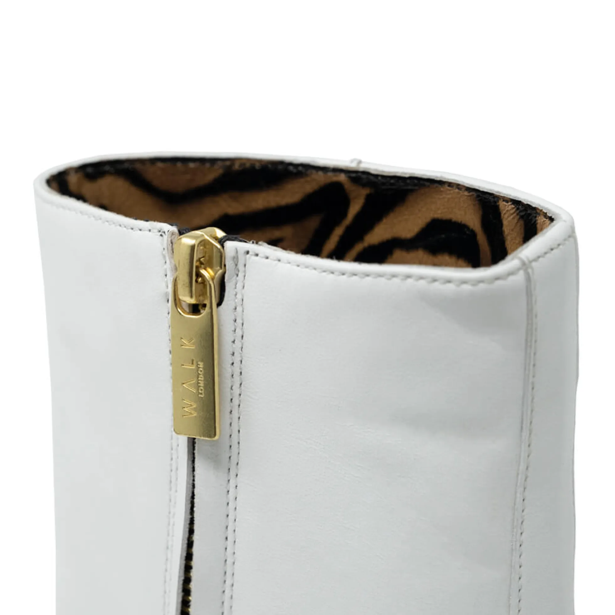 Walk London Nola Inside Zip Western Boot White Flash Sale