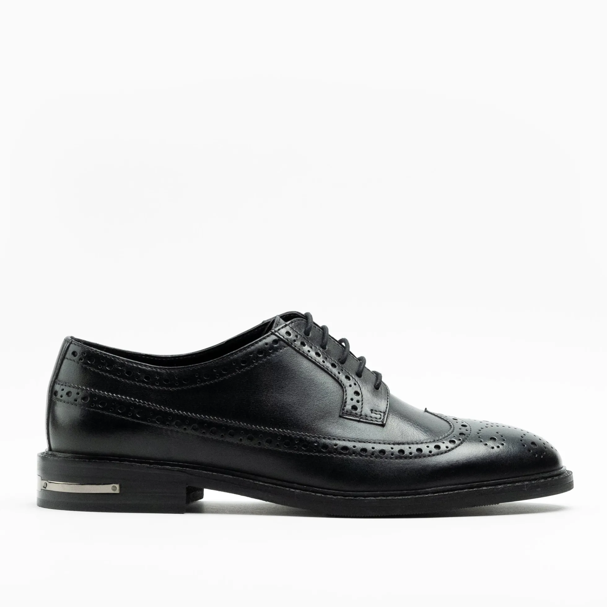 Walk London Oliver Brogue Shoe Black Leather Flash Sale