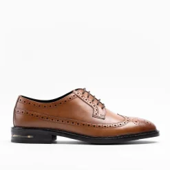 Walk London Oliver Brogue Shoe Tan Leater Best
