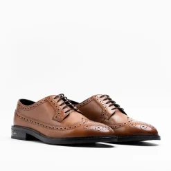 Walk London Oliver Brogue Shoe Tan Leater Best