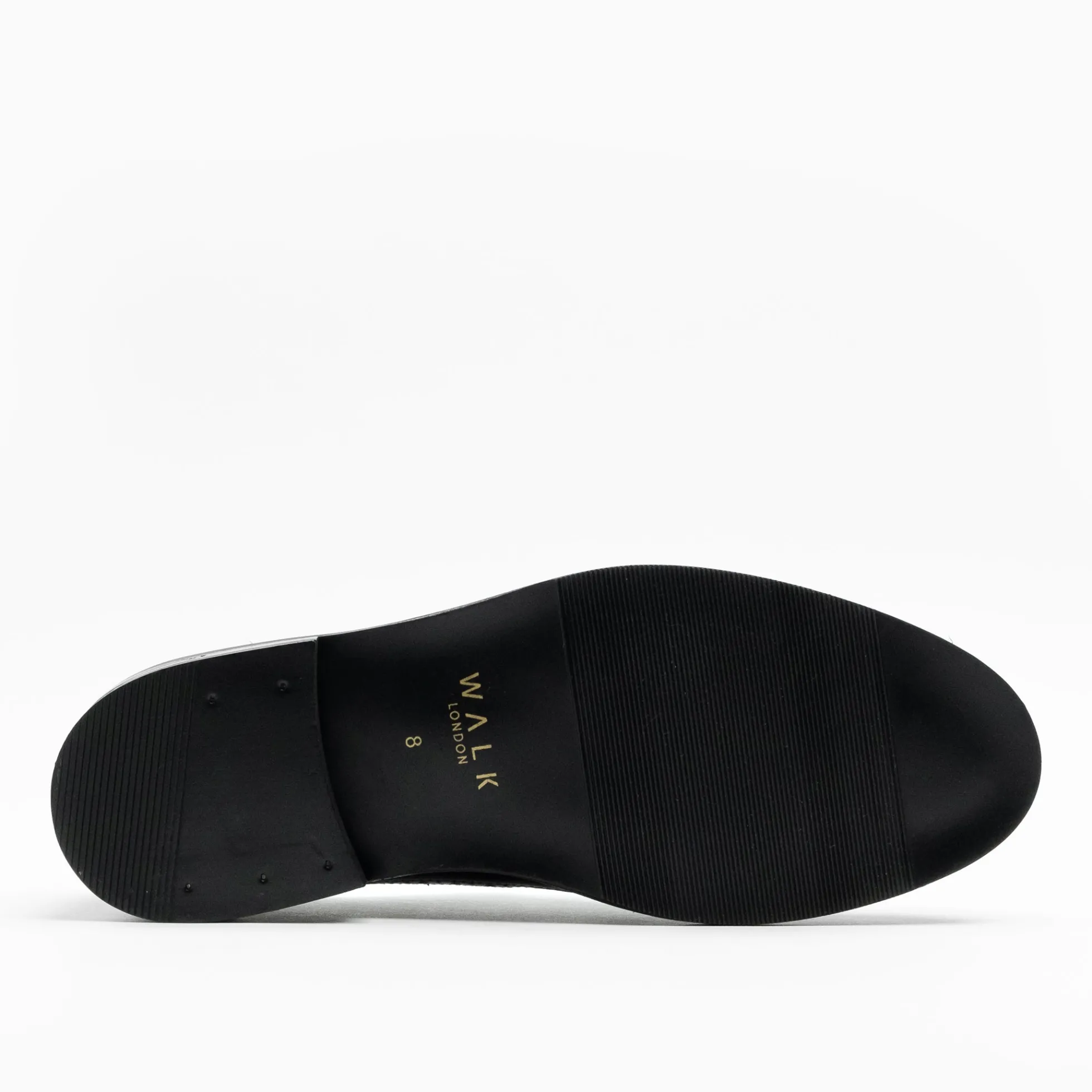 Walk London Oliver Brogue Shoe Black Leather Flash Sale
