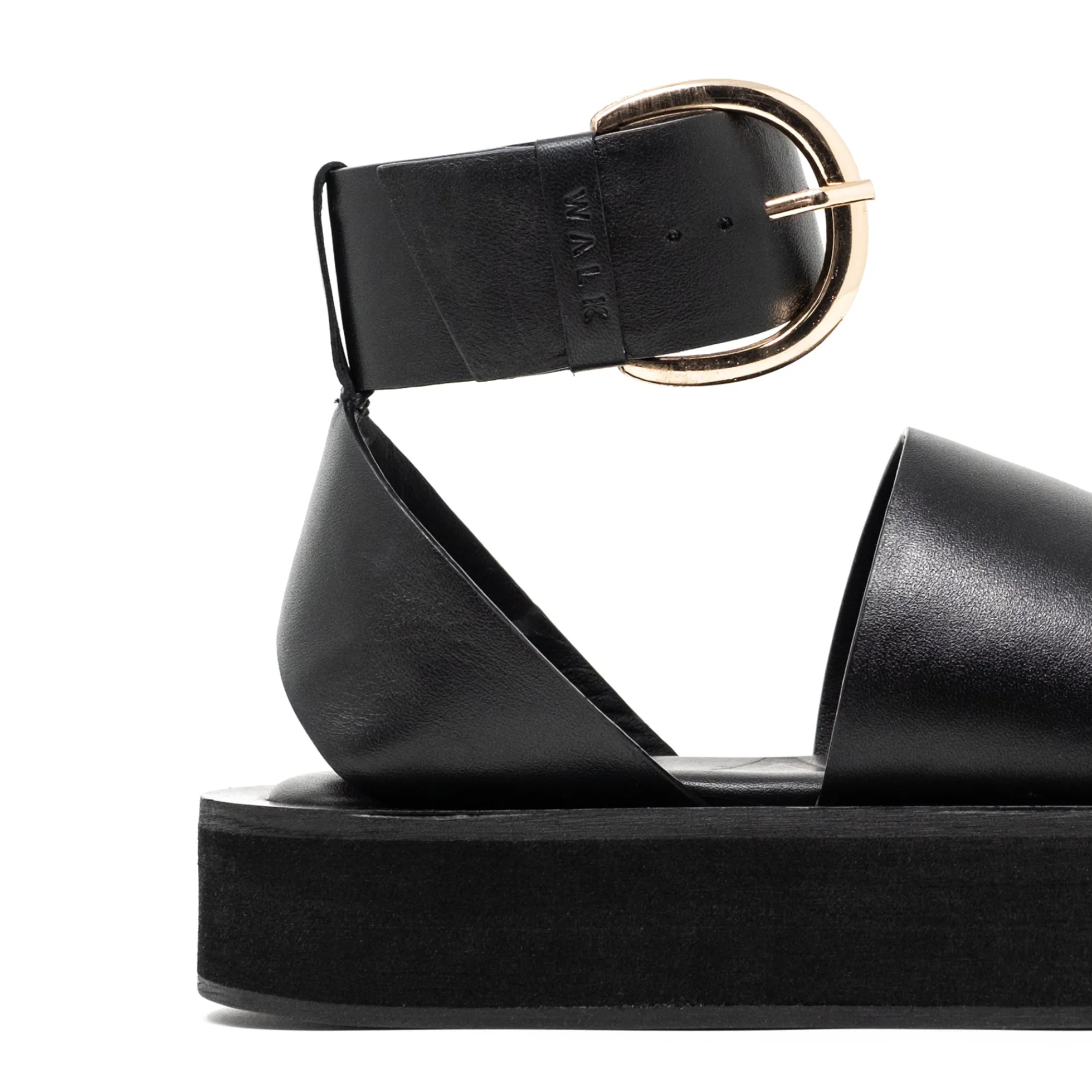 Walk London Oslo Strap Sandal Black Shop