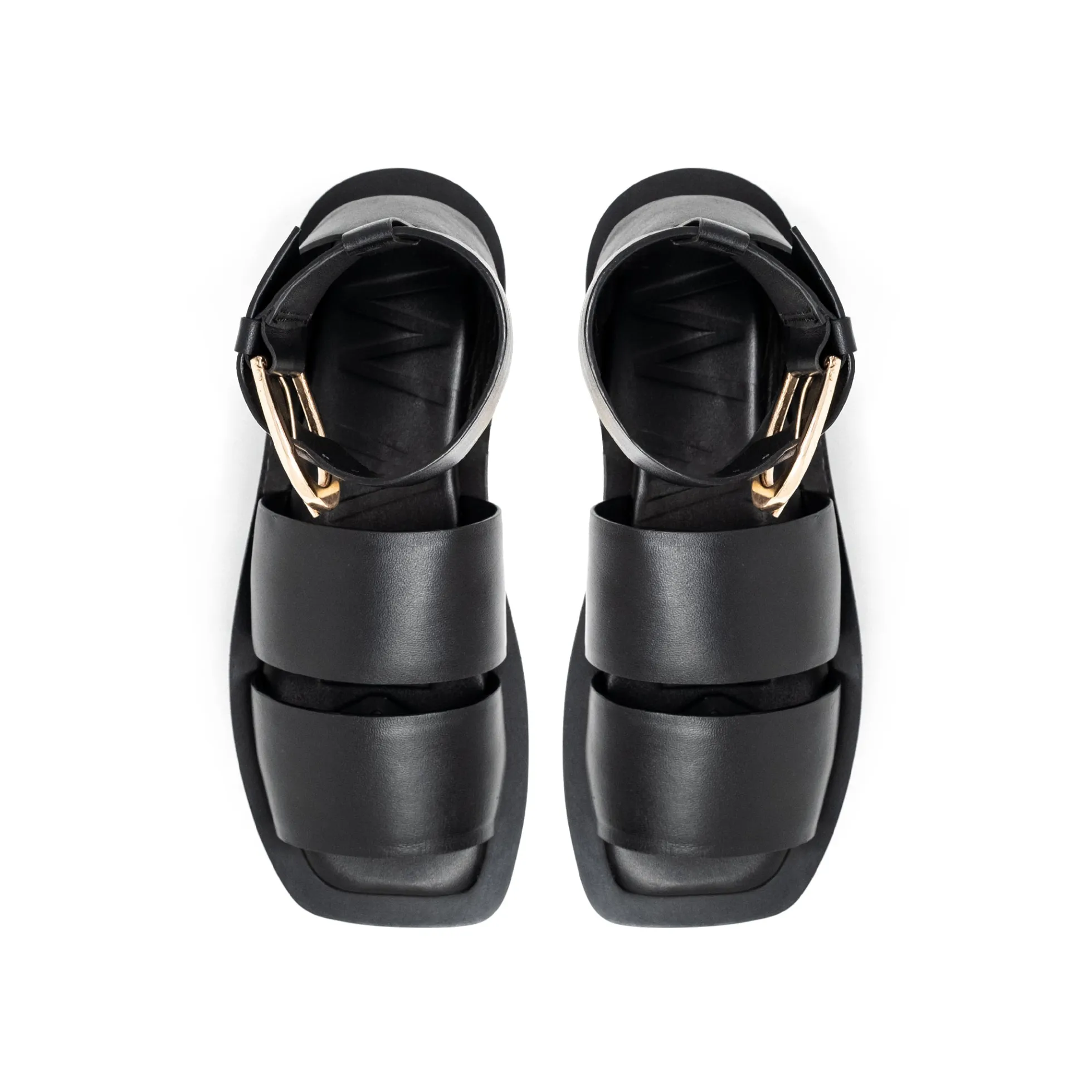 Walk London Oslo Strap Sandal Black Shop