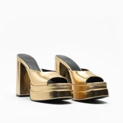Walk London Phoebe Platform Mule Gold Sale