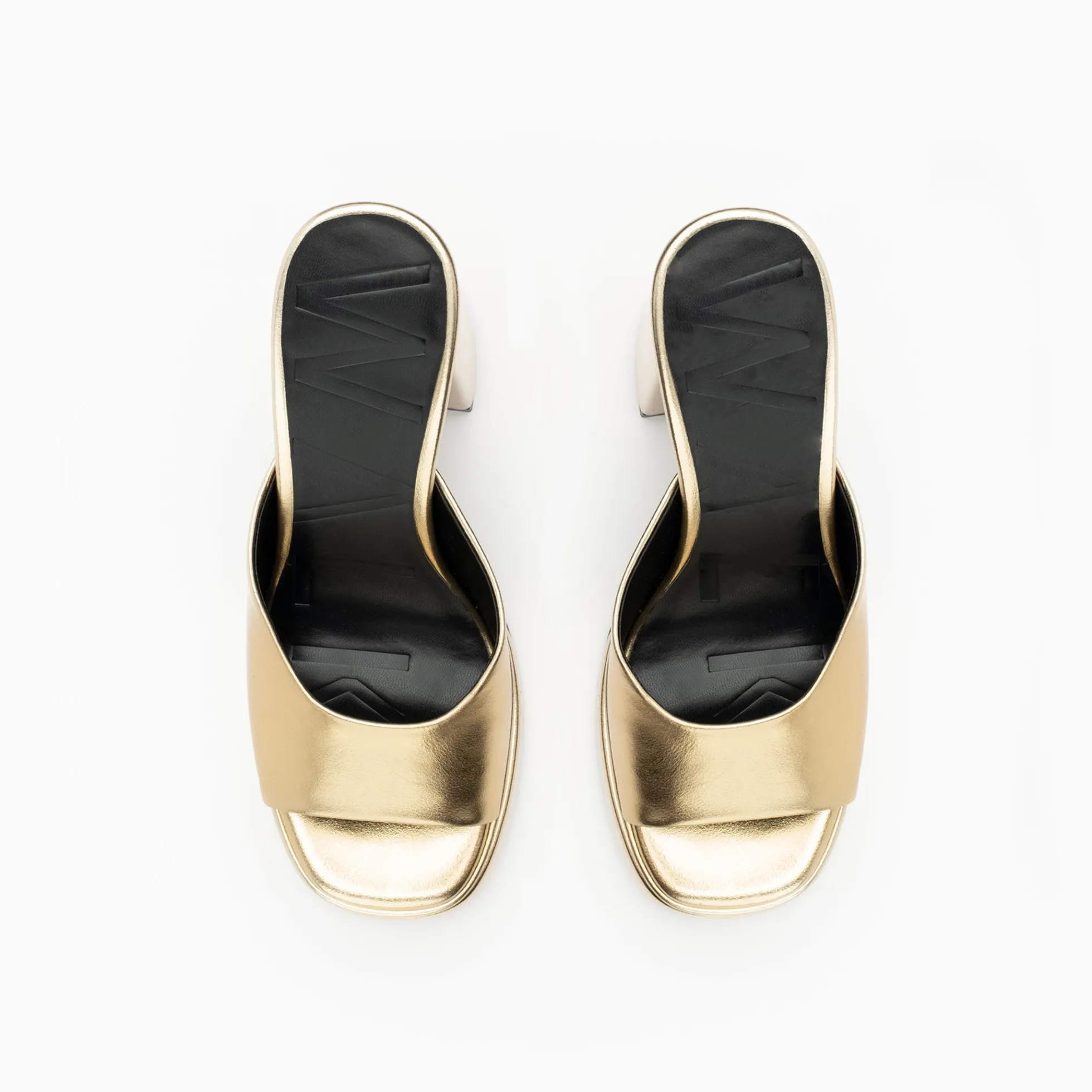 Walk London Phoebe Platform Mule Gold Sale