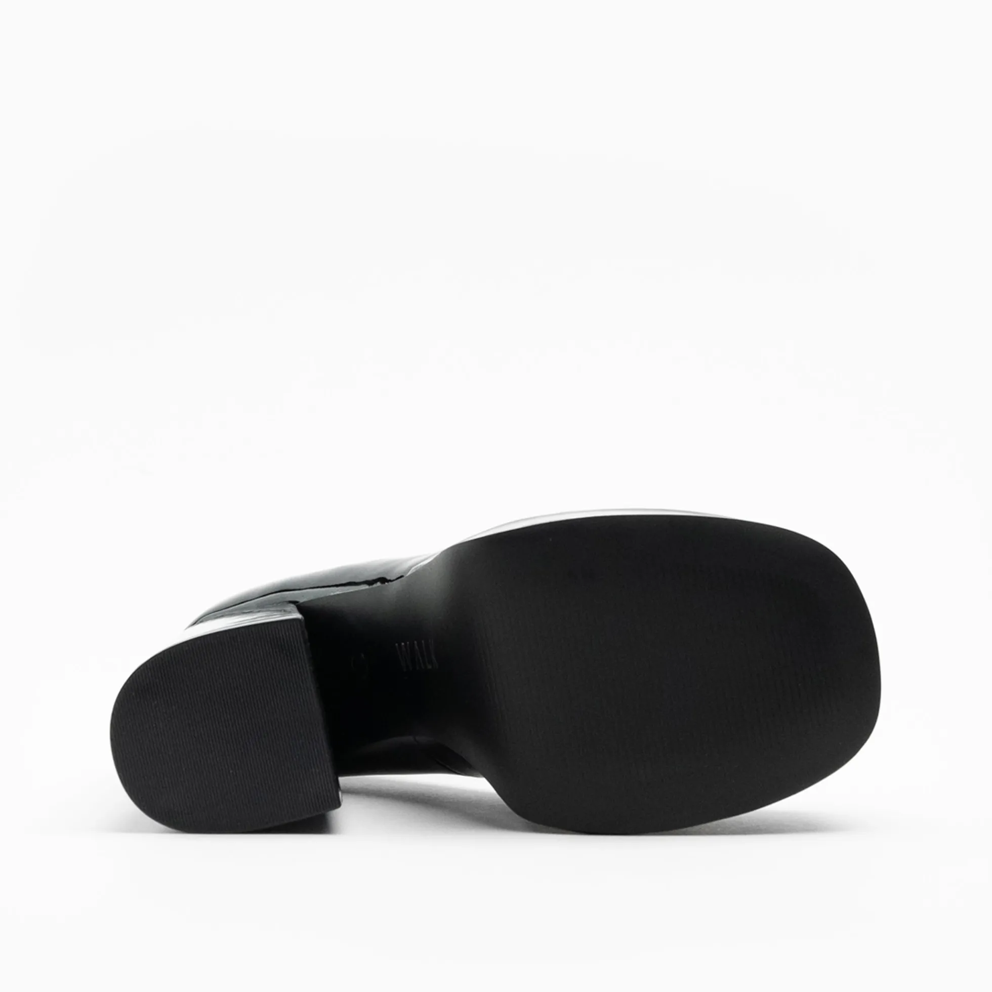 Walk London Phoenix Ankle Strap Court Platform Heel Black Store